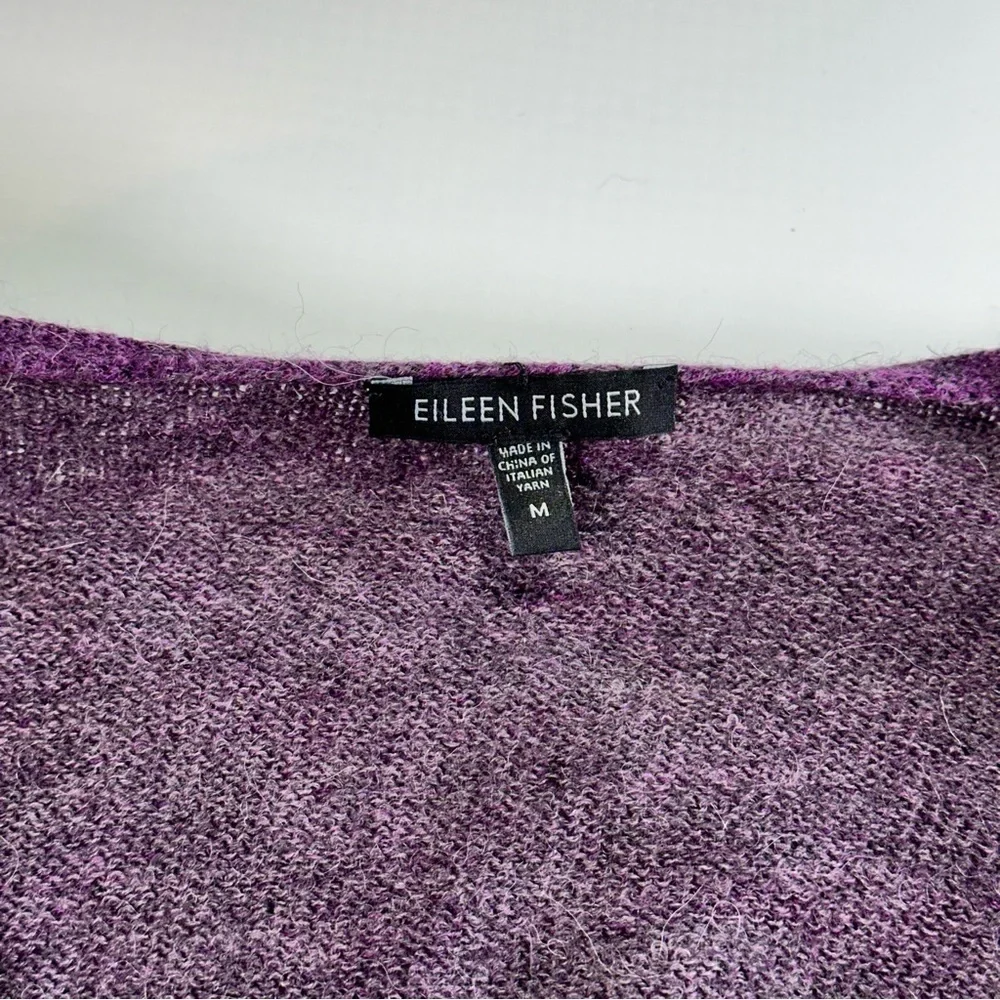 Eileen Fisher cozy alpaca wool blend drape neck cropped knit elevated basics M